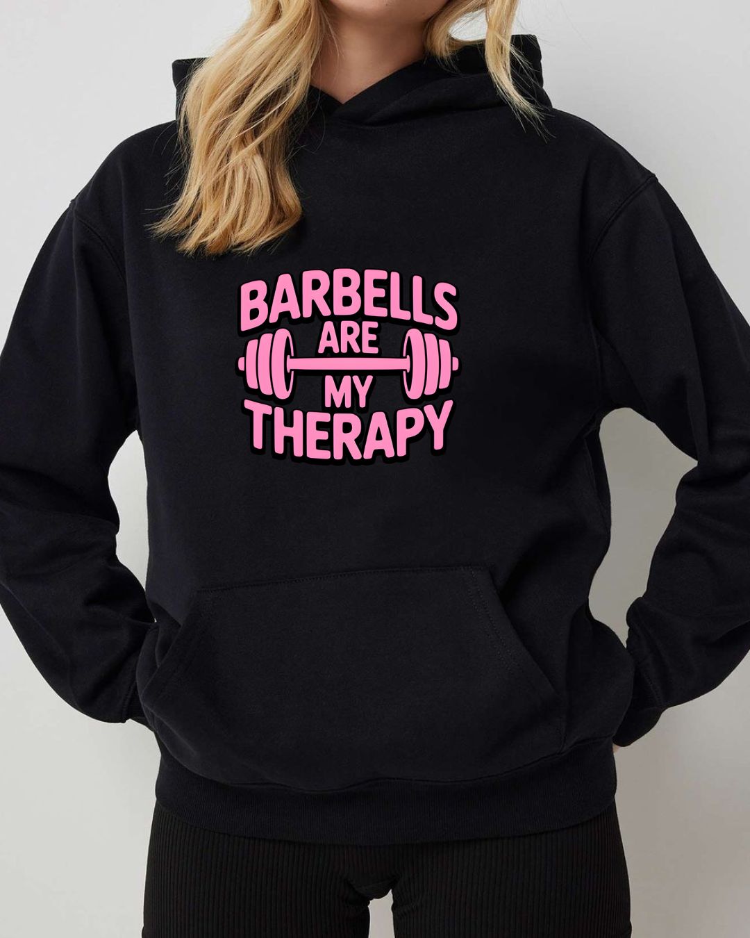 "BARBELL R MY THERAPY " HOODIE