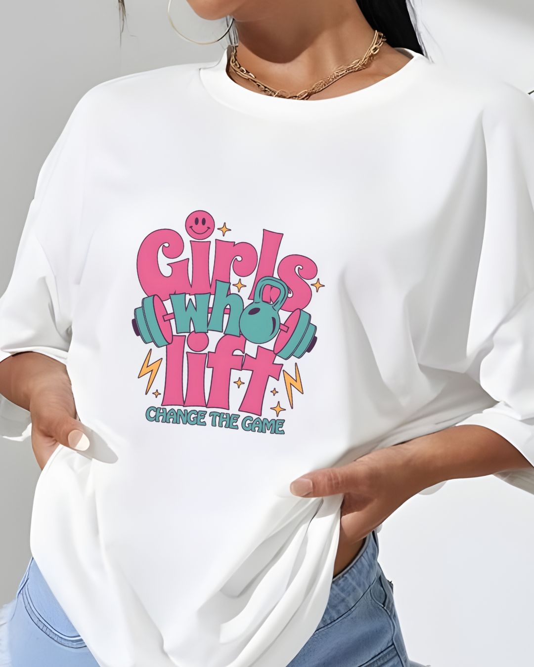 GIRLS WHO LIFT OVERSIZE SHIRT