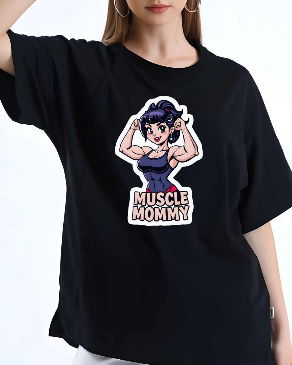 MUSCLE MOMMY 1 OVERSIZE SHIRT